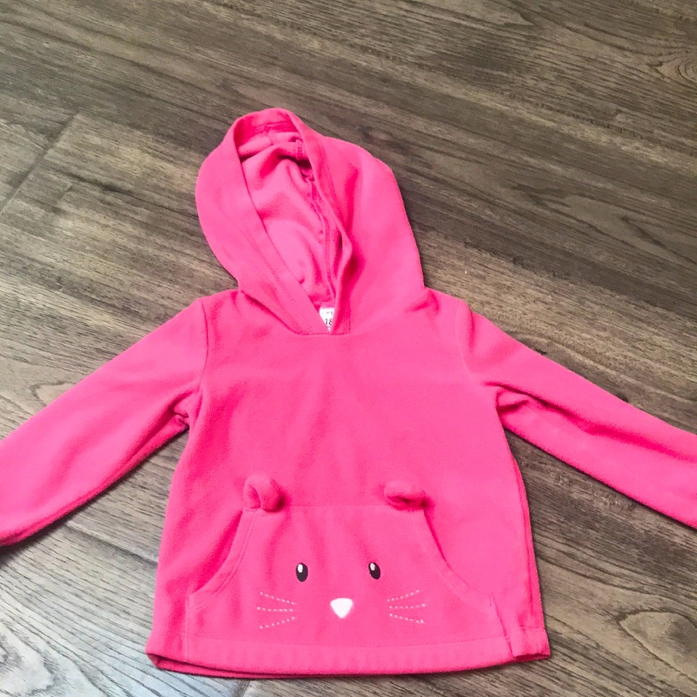Pink kitten sweater for toddlers size 18 months